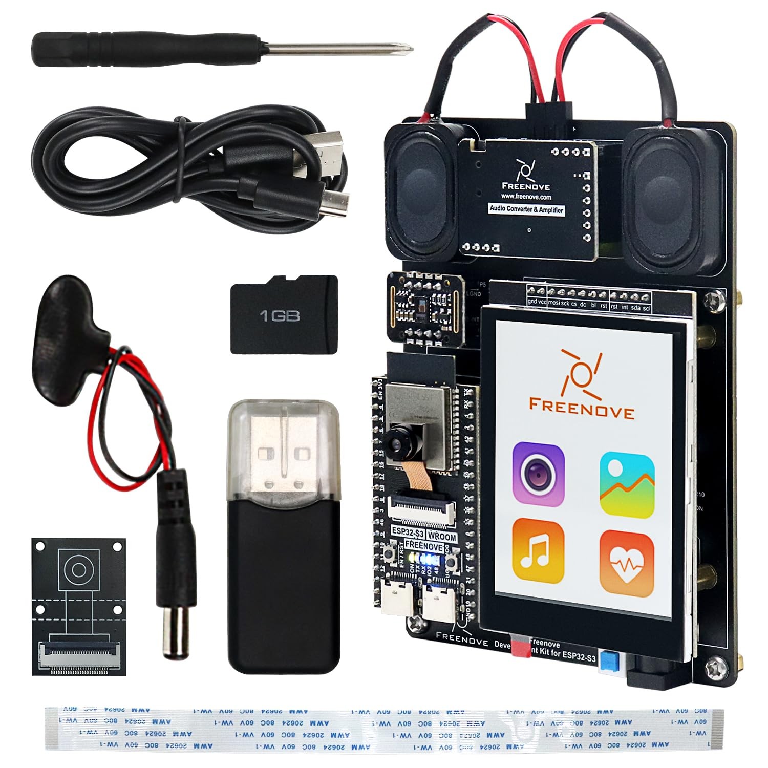 Development Kit for ESP32-S3 ESP32 S3 CAM (Included), Dual-core 32-bit 240 MH…
