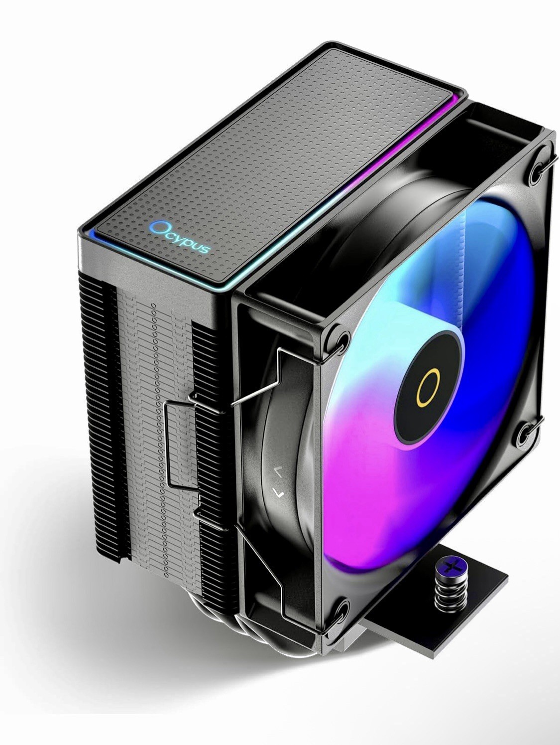 Gamma A40 ARGB BK CPU Cooler,100Mm PWM Fan,133Mm Height Single Tower Computer Co