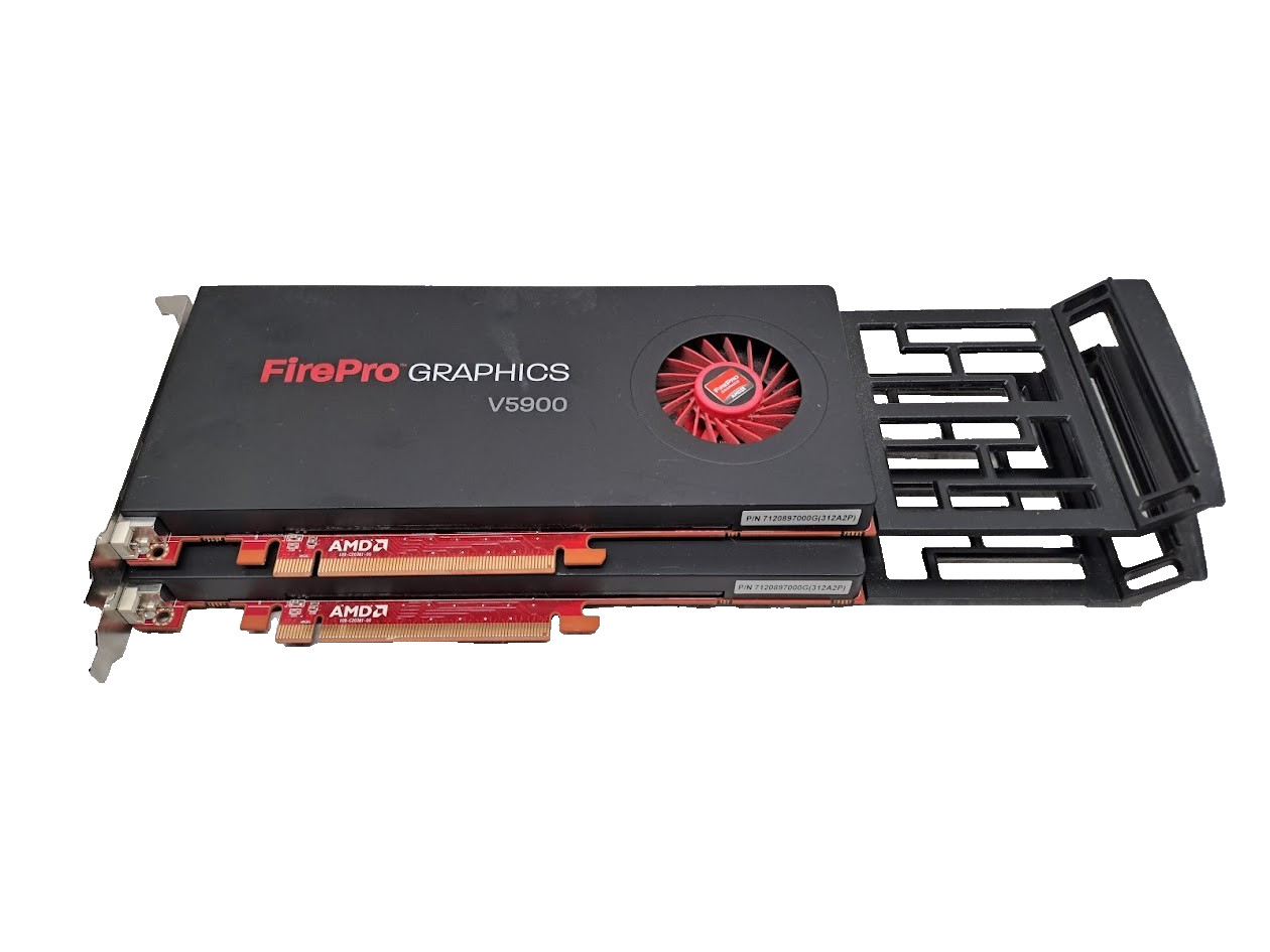 Lot of 2 FirePro V5900 2GB GDDR5 Dual DisplayPort PCI Graphics Card