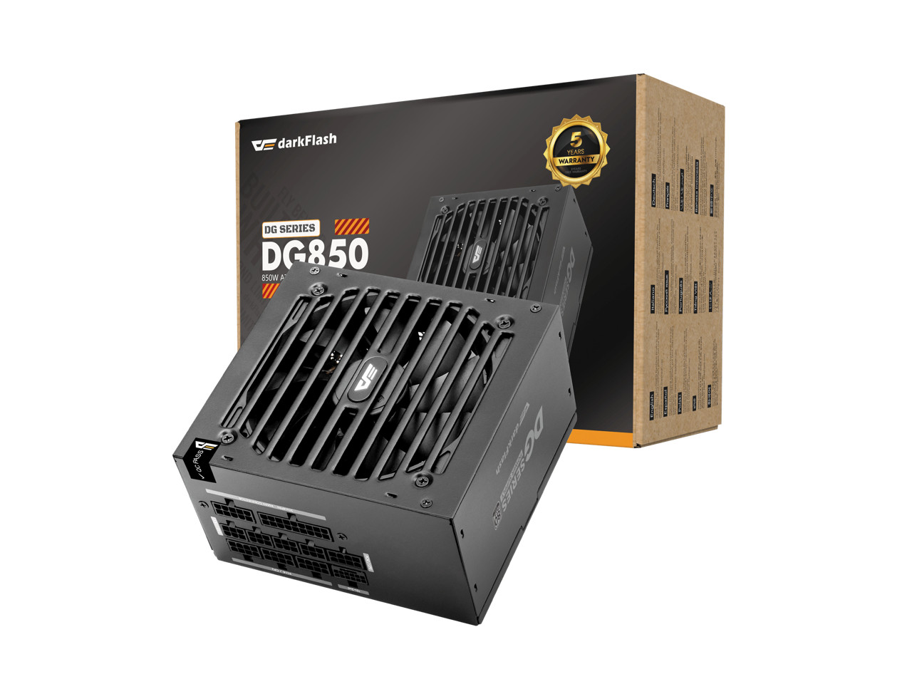 darkFlash DF-DG-850-BK 850 W 80 PLUS GOLD Certified Active PFC Power Supplies