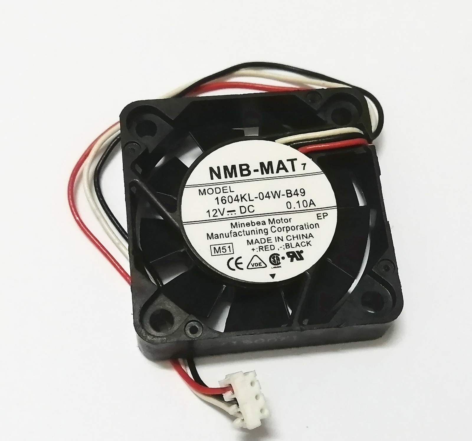 NMB 1604KL-04W-B49 Fan 40*40*10mm 0.10A 3pin