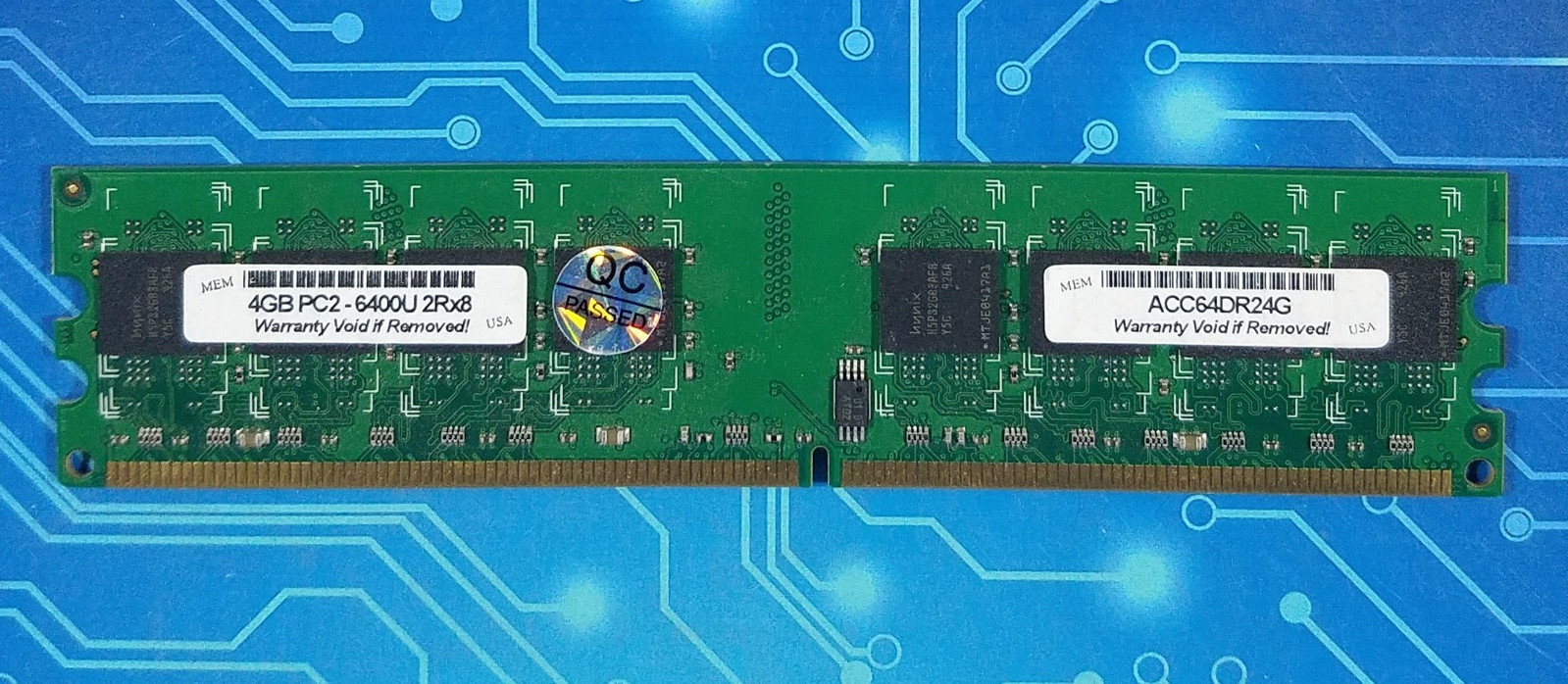 4GB PC2-6400U DDR2-800MHz 2Rx8 Non-ECC Generic ACC64DR24G