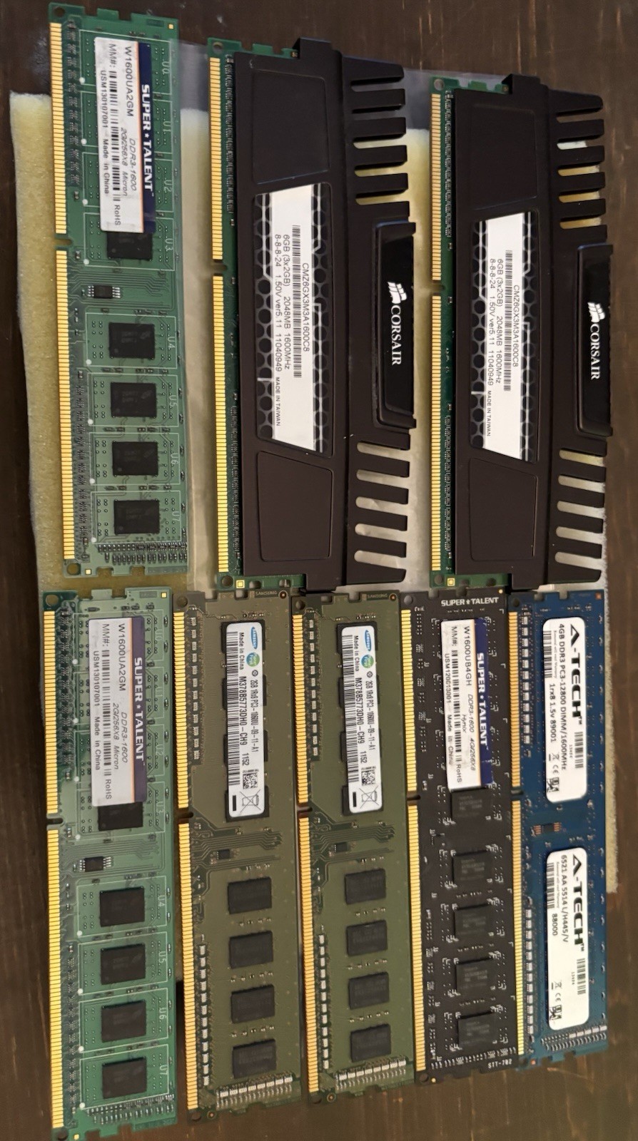Lot of RAM 20GB DIMM /s Corsair / A-Tech/Samsung SEE Details