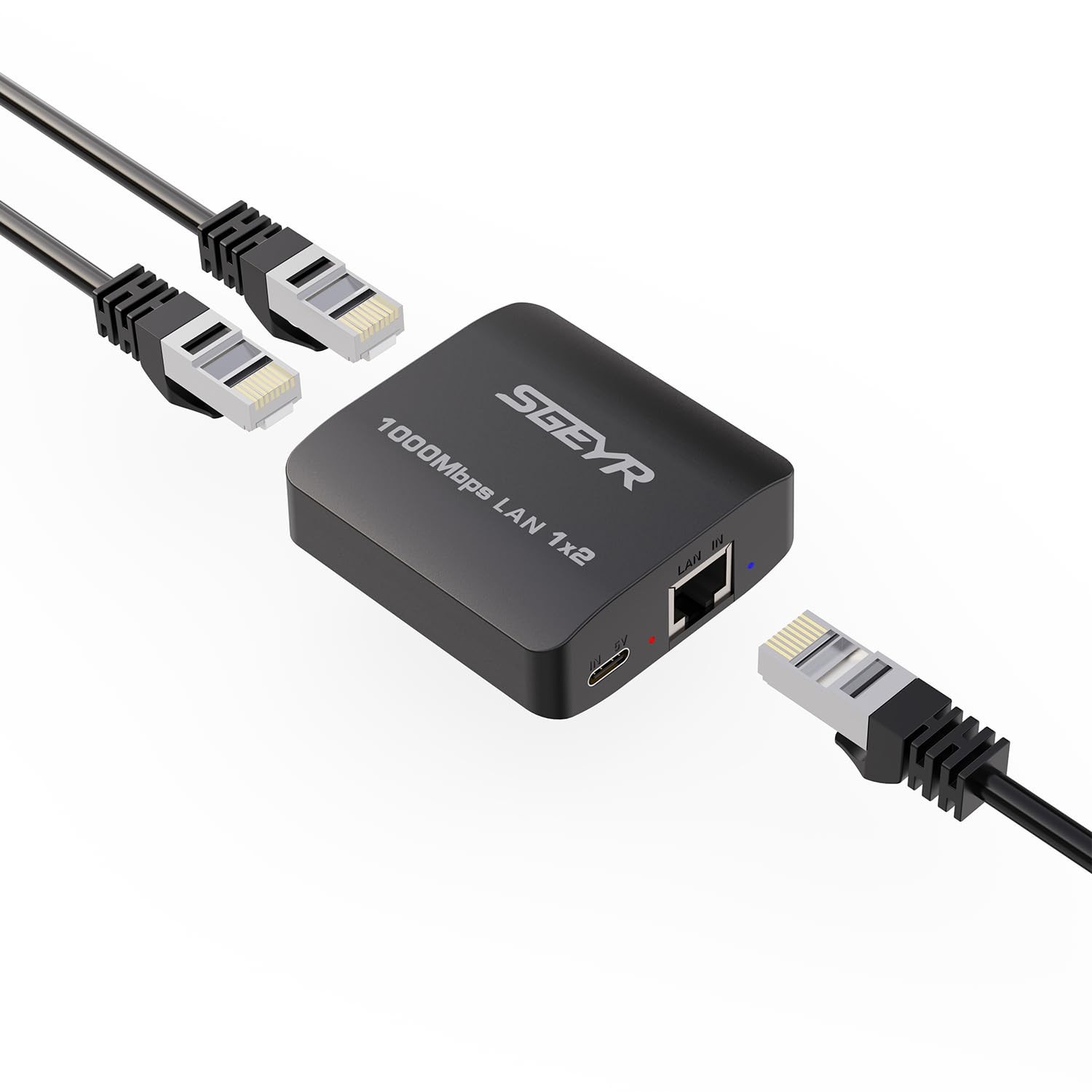 Ethernet Splitter 1 to 2 Gigabit RJ45 LAN Network Cable Adapter Cat6/7/8