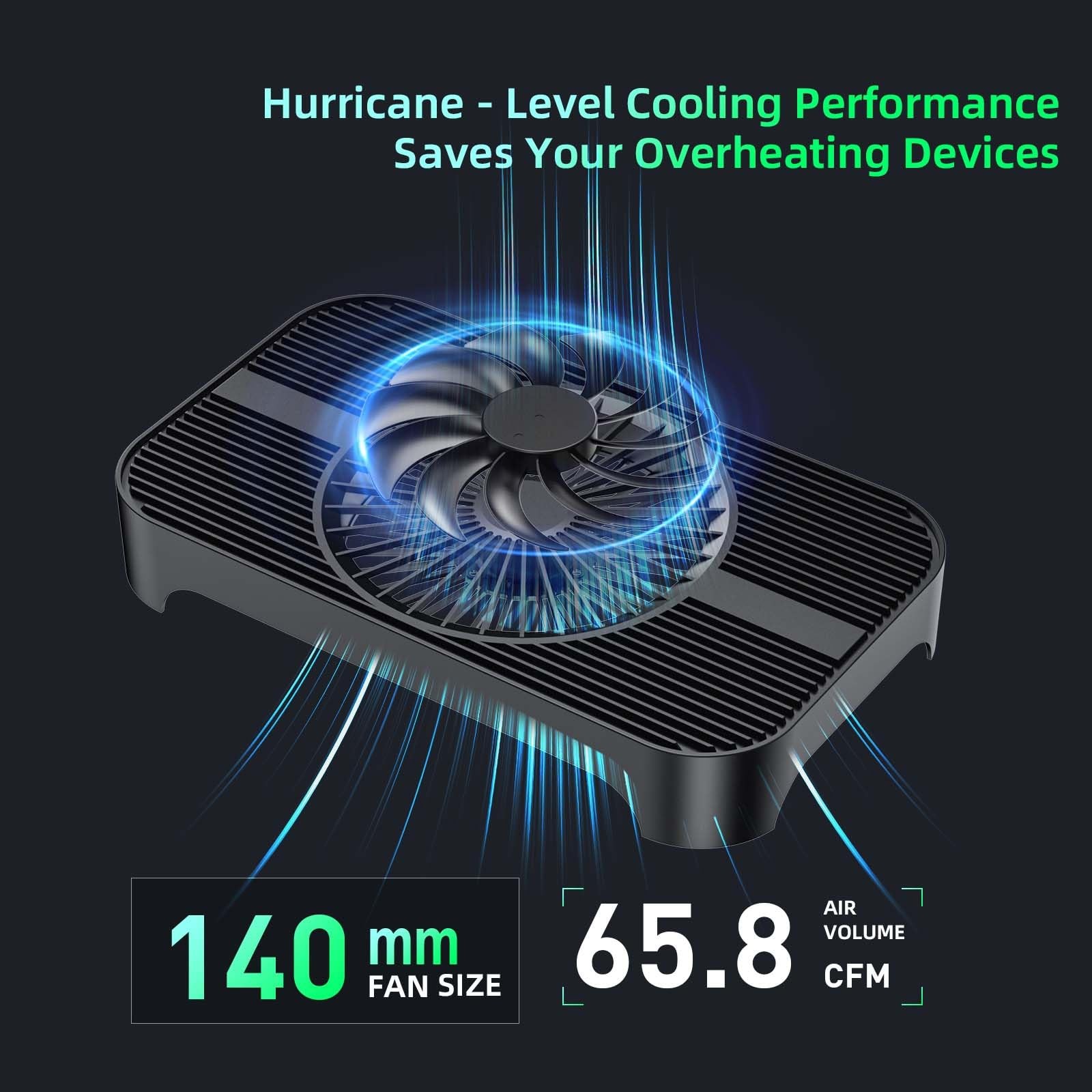 X3 USB Cooling Fan, 18dB Ultra Quiet 140mm USB PC Fan with Built-in Cable and…