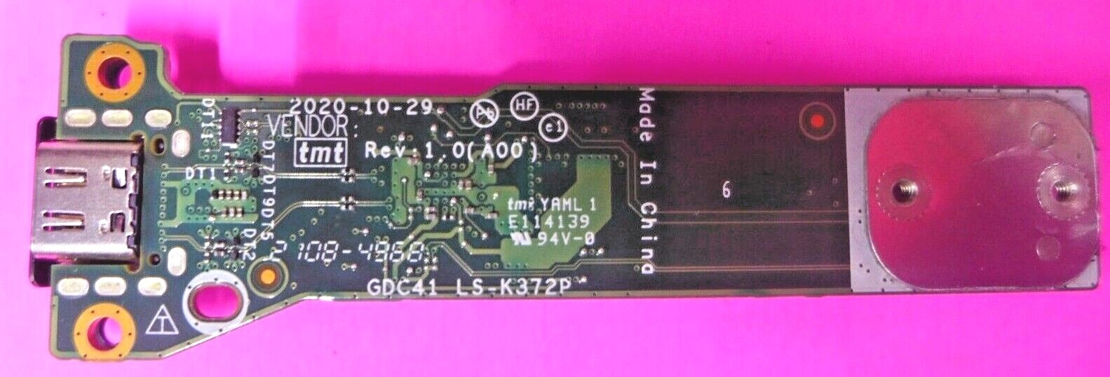Genuine Dell Latitude 7420 Laptop Type-C USB Board LS-K372P VY00G