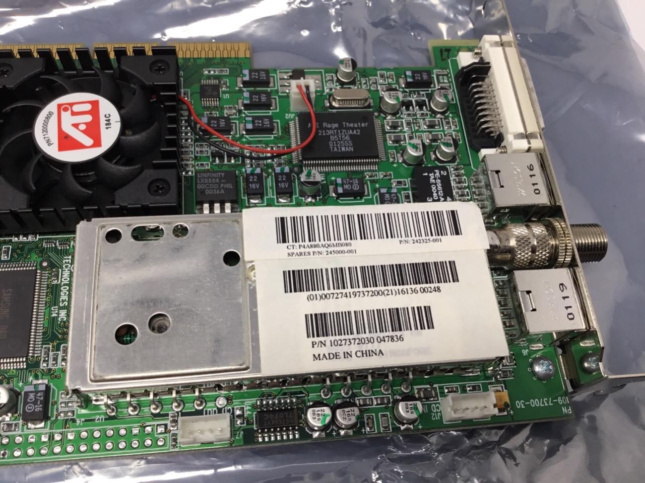 ATI All in Wonder 1027372030 047836 TV Tuner Video Card w/ Wires