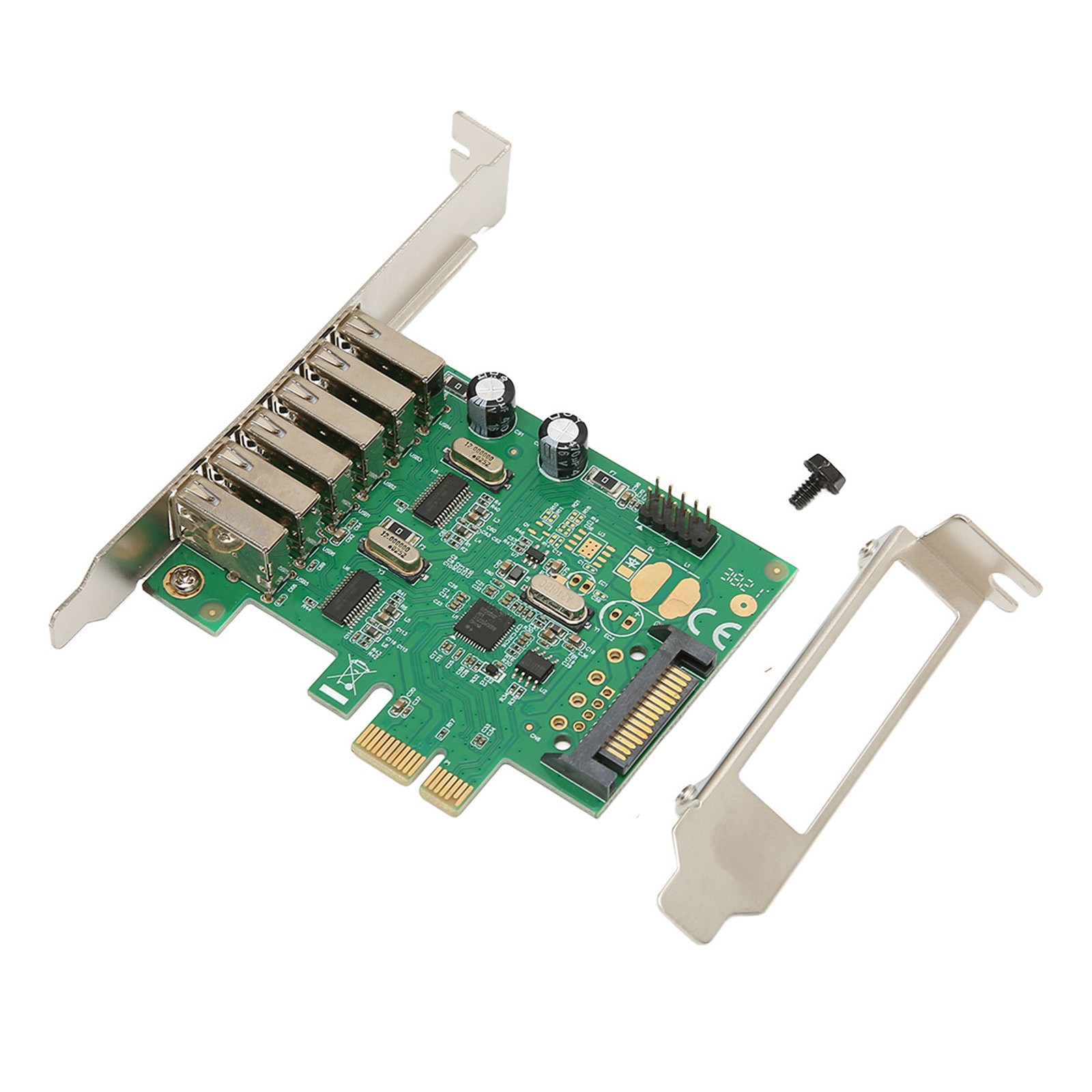 PCIE To USB Expansion Card 6 USB2.0 Interface 15PIN 480Mbps 12Mbps 1.5 CJYO