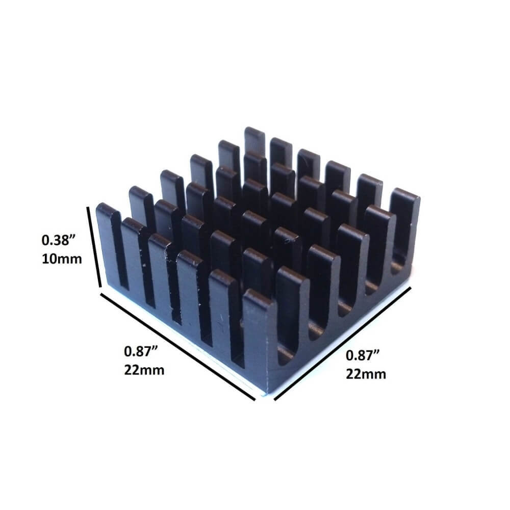 Easycargo 22mm Heatsink 22x22x10mm + 3M 8810 Thermal Conductive Adhesive Tape
