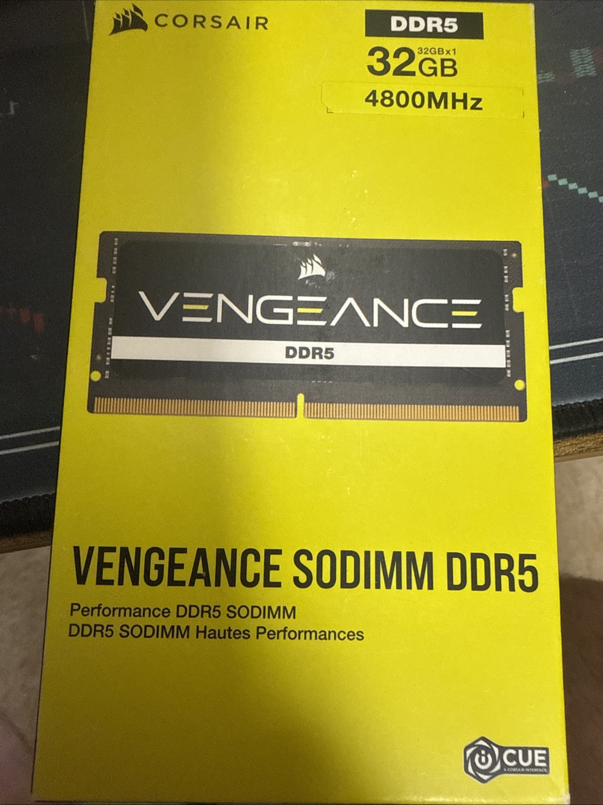 Corsair Vengeance 32GB 1x32GB DDR5 4800 CL40 262-Pin SO-DIMM Laptop RAM Intel AM