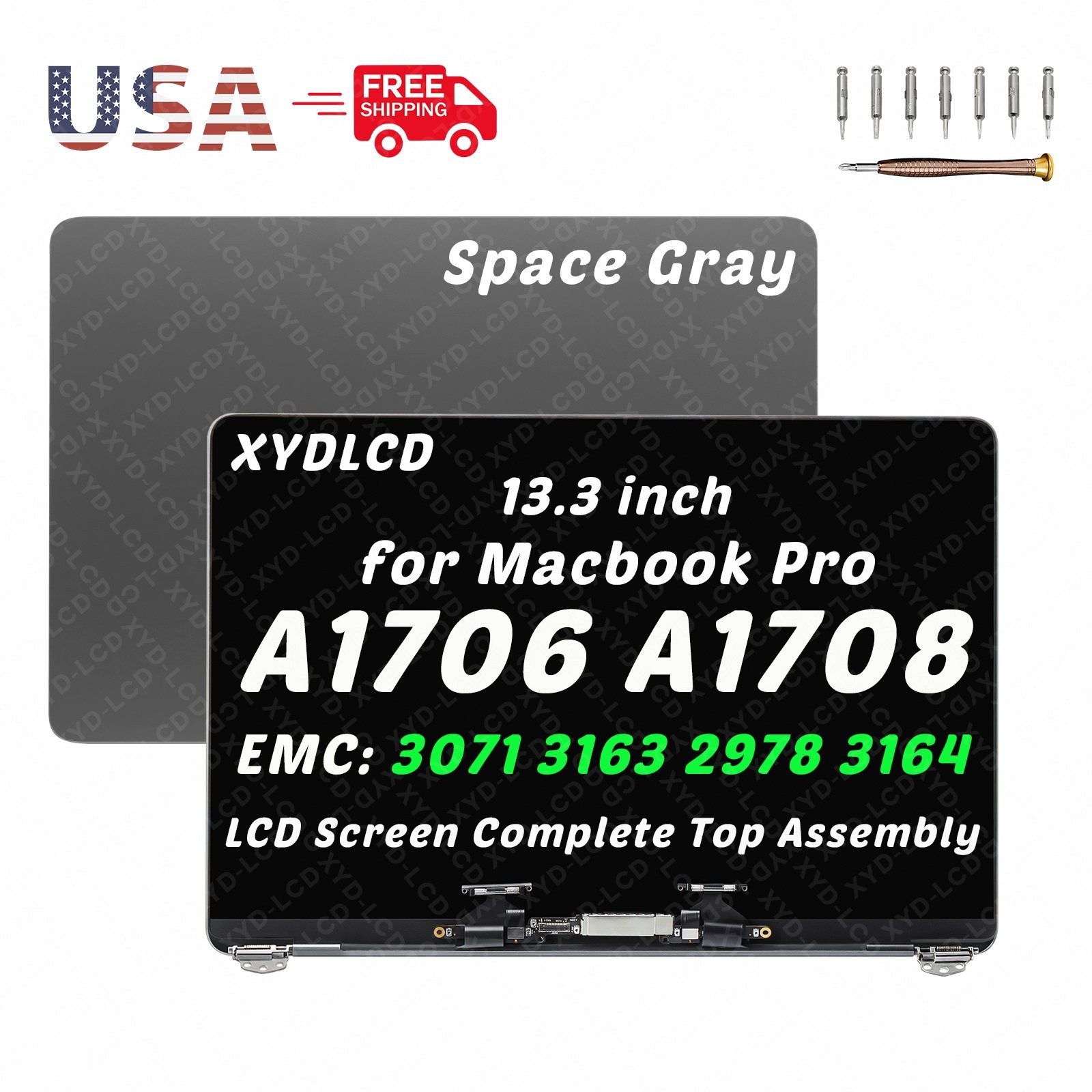 for Apple MacBook Pro A1706 A1708 EMC 3071 3163 2978 3164 LCD Screen Replacement