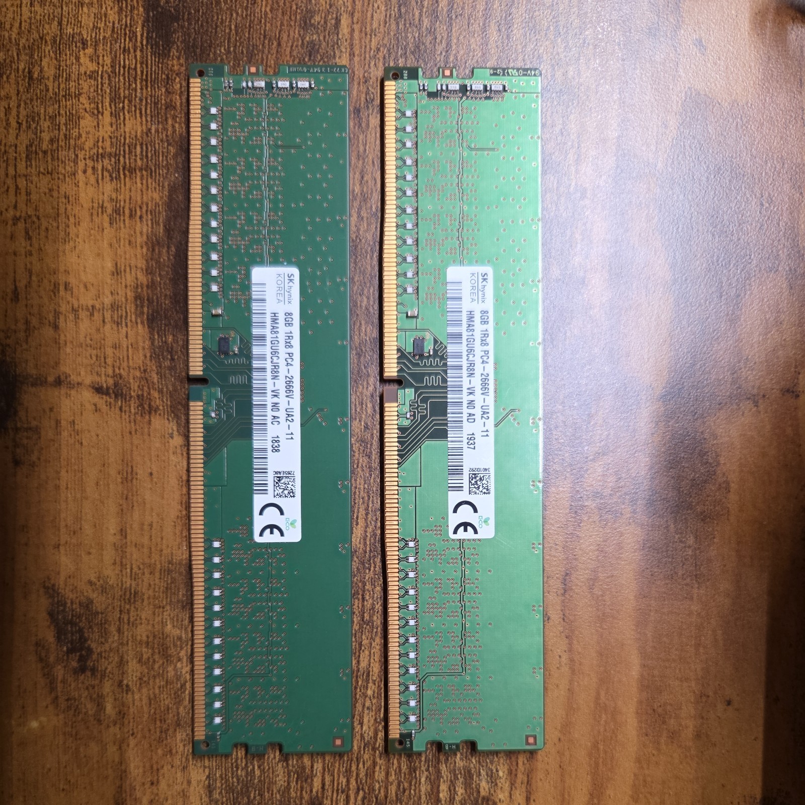16GB 2x8GB SK Hynix DDR4-2666 PC4-21300 UDIMM Desktop RAM – TESTED HMA81GU6CJR8N
