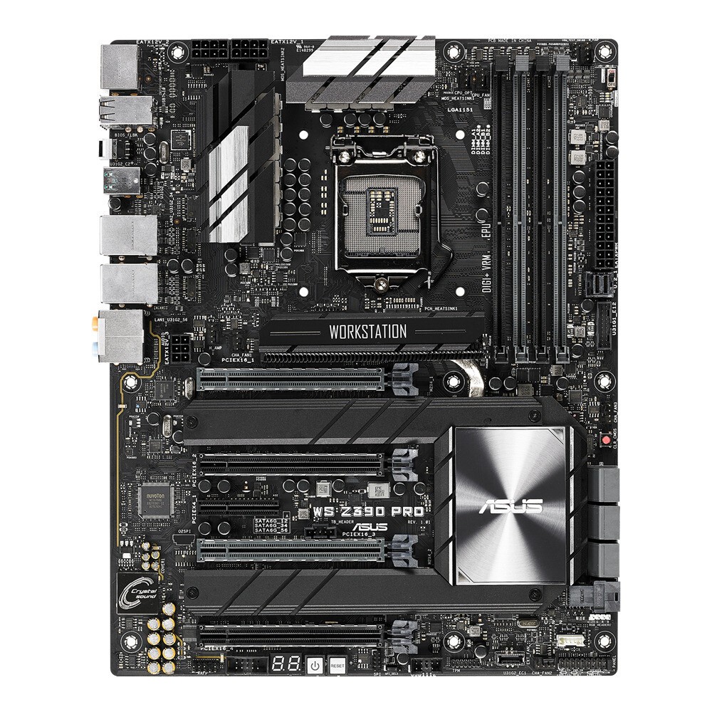 ASUS WS Z390 PRO Motherboard LGA1151 Intel Z390 DDR4 ATX HDMI USB 3.1 2*M.2