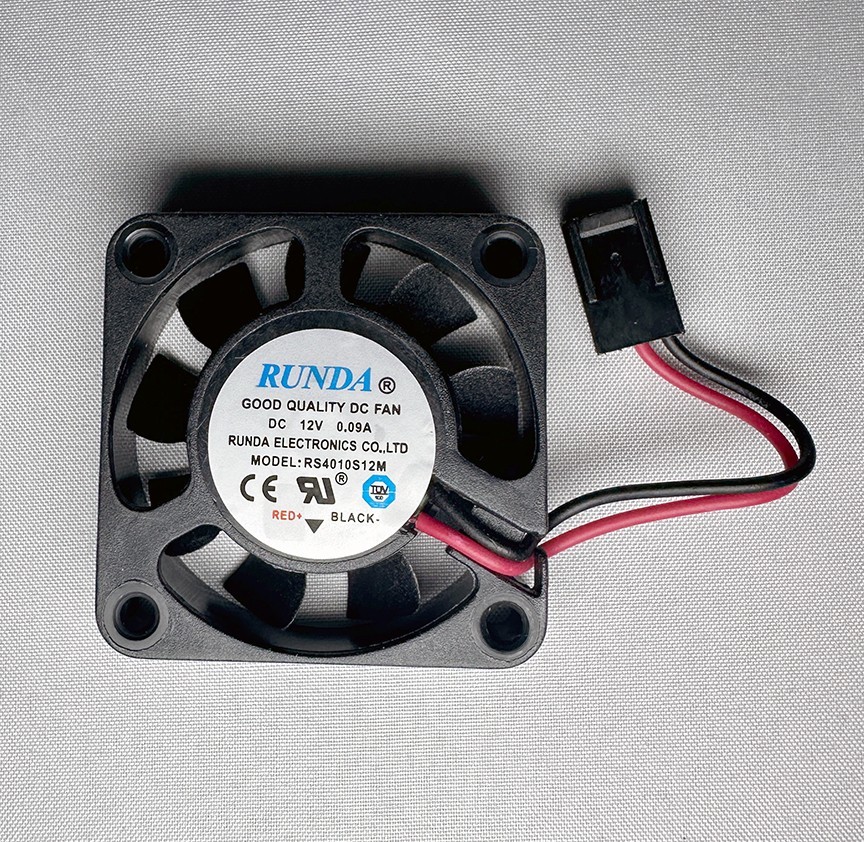 RUNDA 40x40x10mm DC 12V, 0.09A, 3-Pin Connector 2-Wire Cooling Fan RS4010S12M