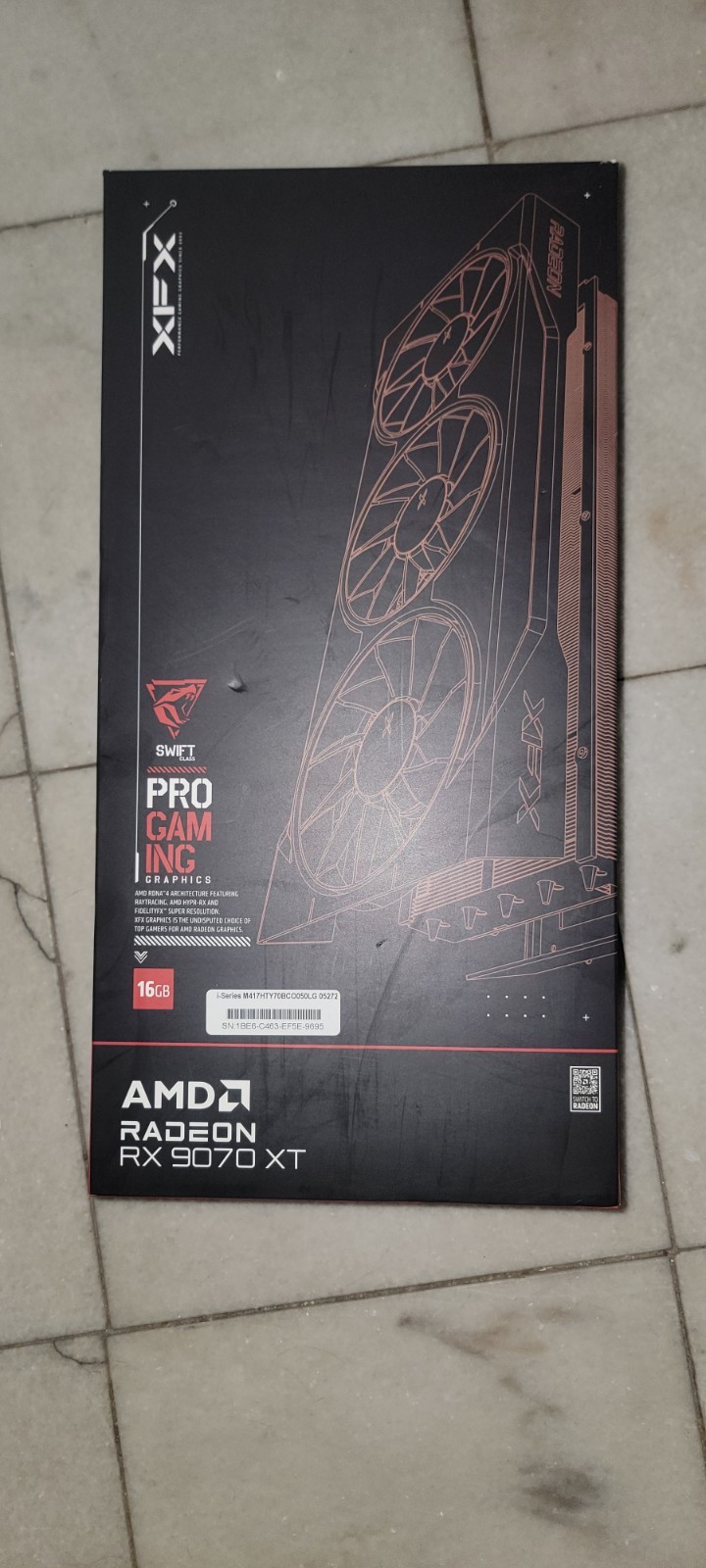XFX Mercury Radeon RX 9070 XT OC 16GB 256-Bit GDDR6 5.0 Graphics Card (BOX ONLY)