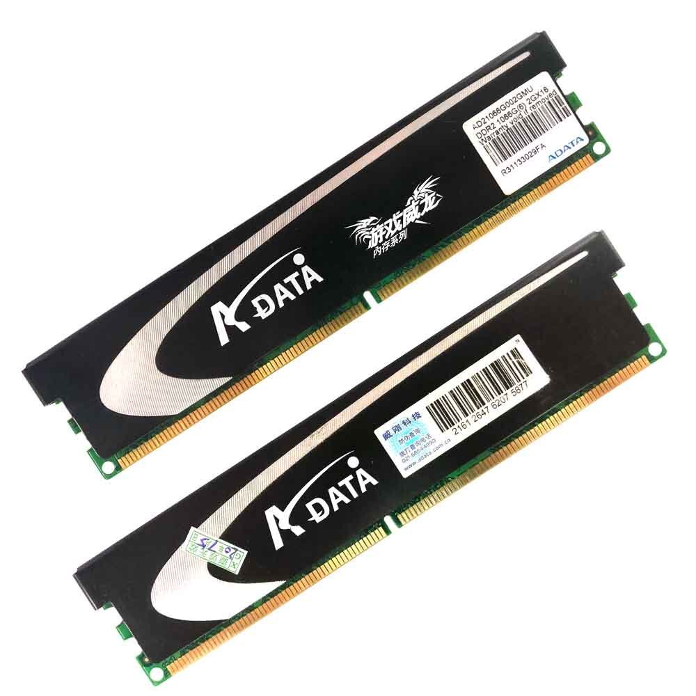 ADATA 4GB (2x2GB) DDR2 OC 1066MHz PC2-8500U Overclocking Desktop Memory RAM LUS