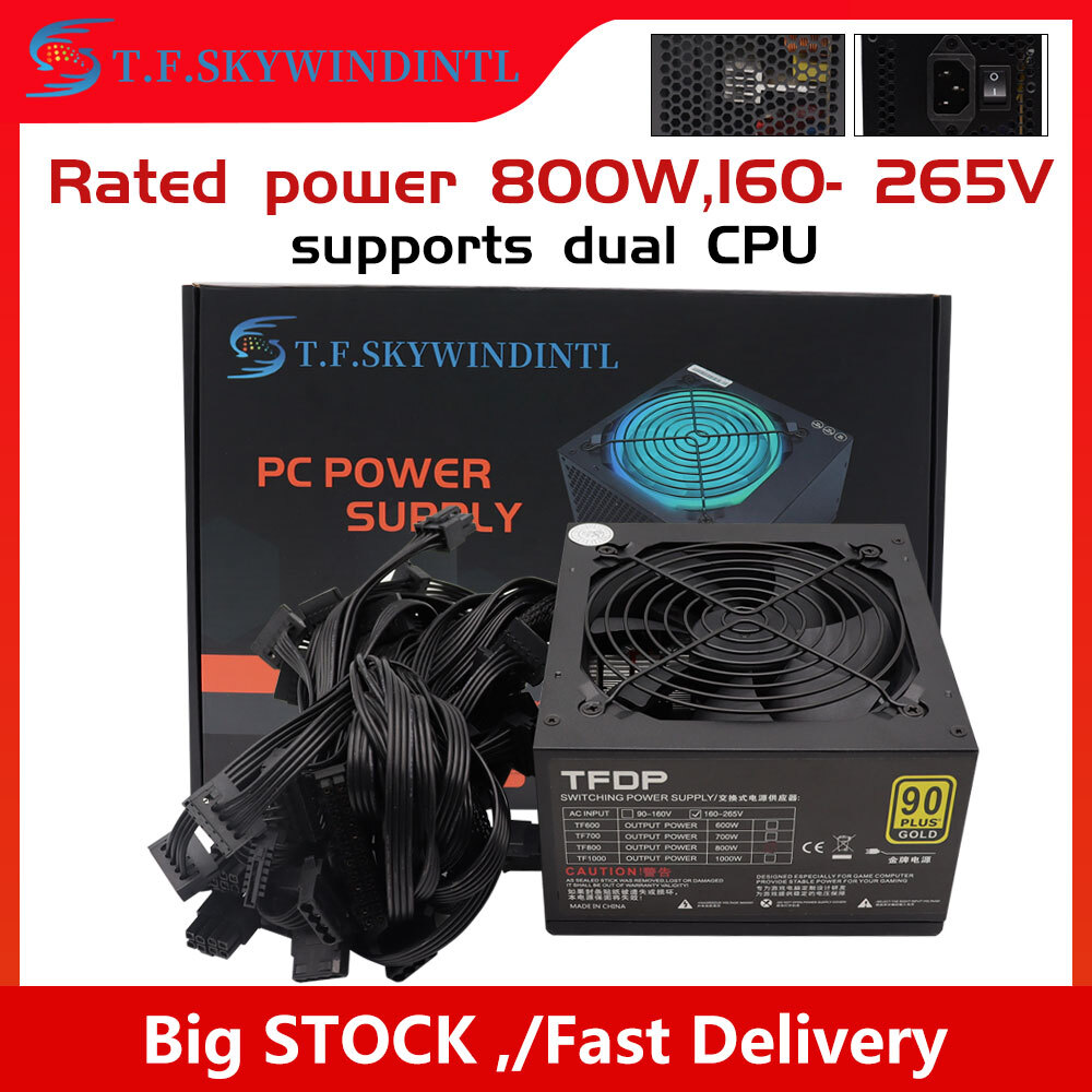 New Box TFDP 800W Fully Modular ATX Power Supply 90 PLUS Gold Computer Component