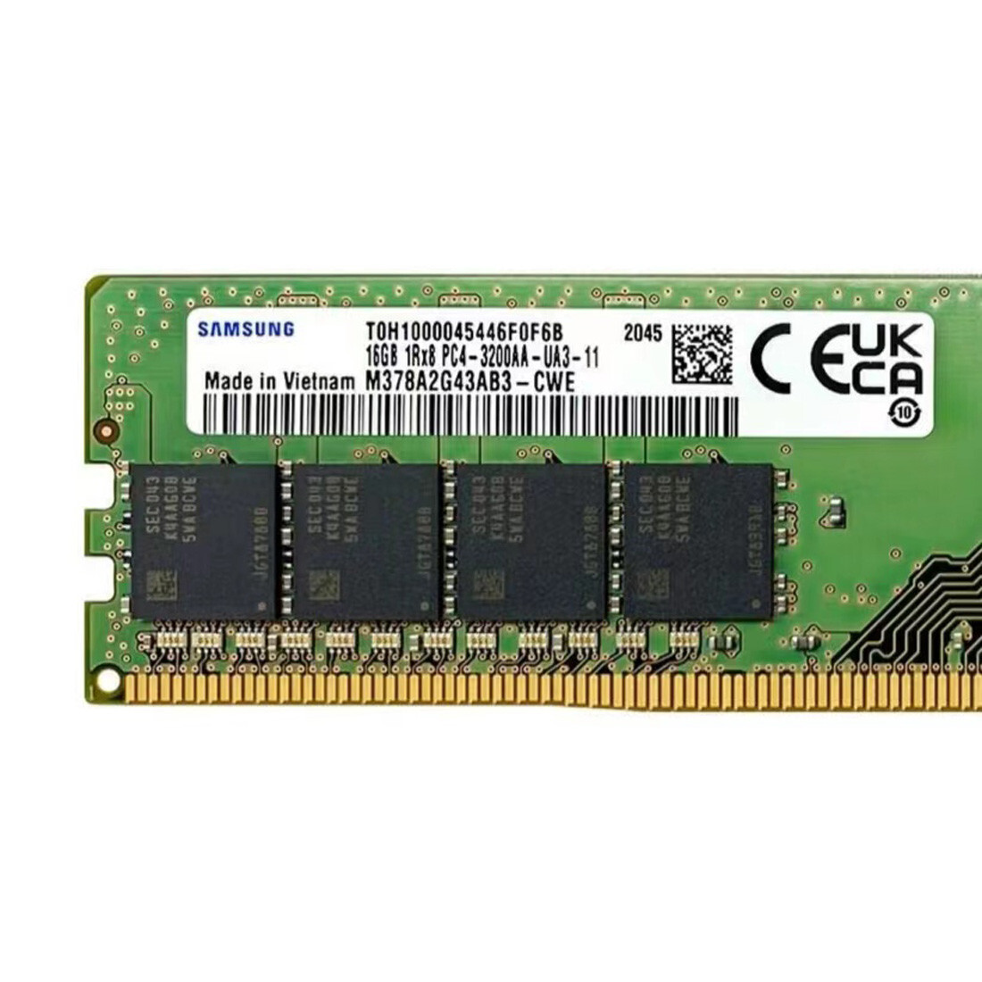 New Samsung 16GB DDR4 3200MHz PC4-25600 1RX8 UDIMM Memory Ram M378A2G43AB3-CWE