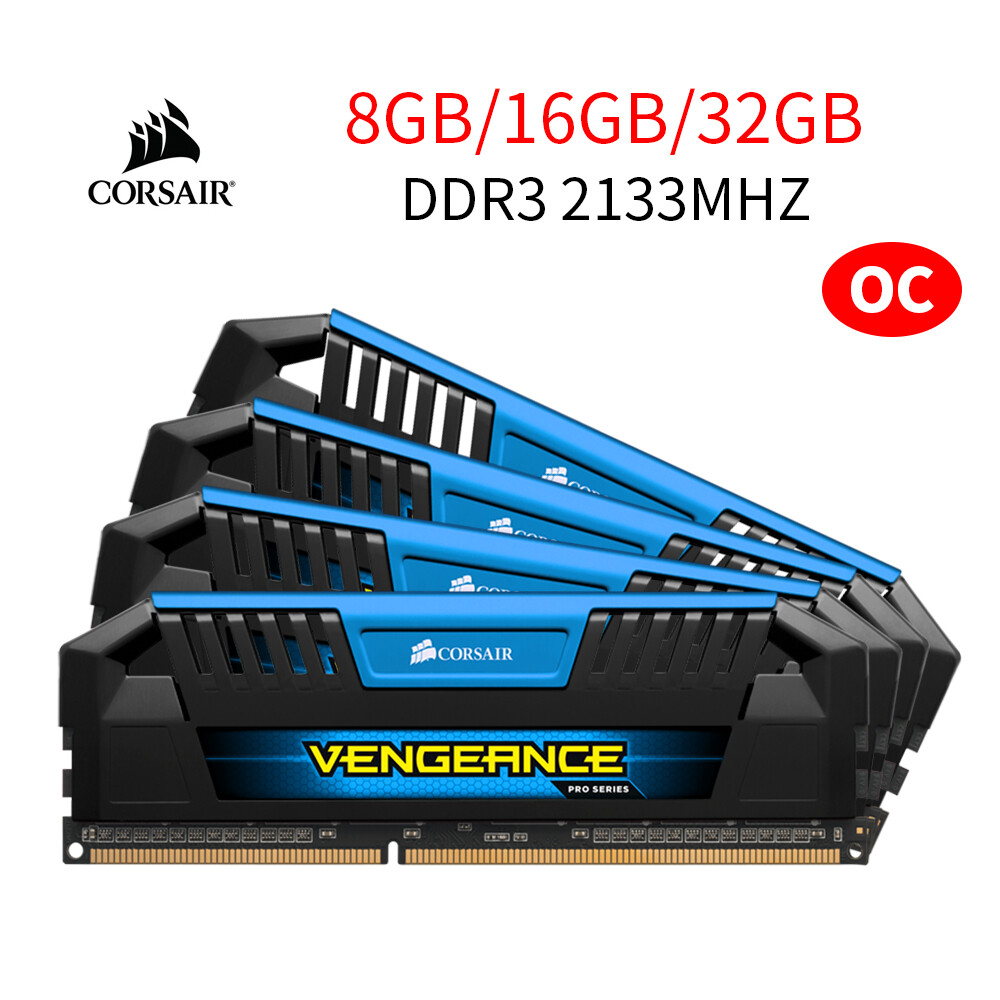 Corsair VENGEANCE Pro 32GB 16GB 8GB 4GB DDR3 OC 2133MHz PC3-17000U RAM LOT Blue
