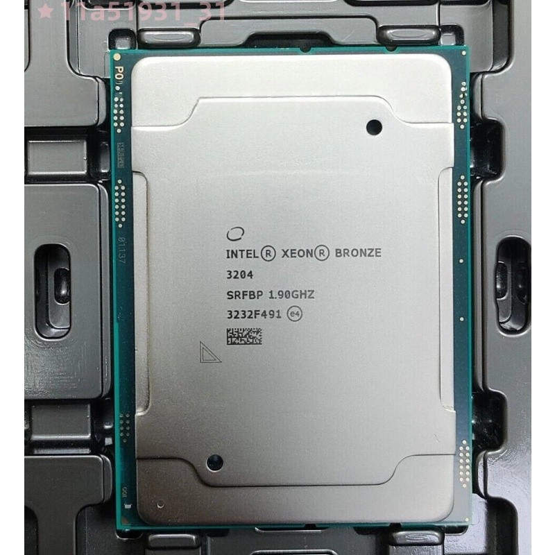 Intel Xeon Bronze 3204 SRFBP 6-core 1.90GHz 8.25MB 85W LGA-3647 CPU processor