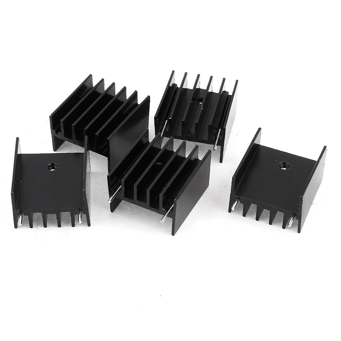 5 Pieces Black Aluminum Heat Sink Heatsink 25x23x16mm for SCR Mosfet Transistors