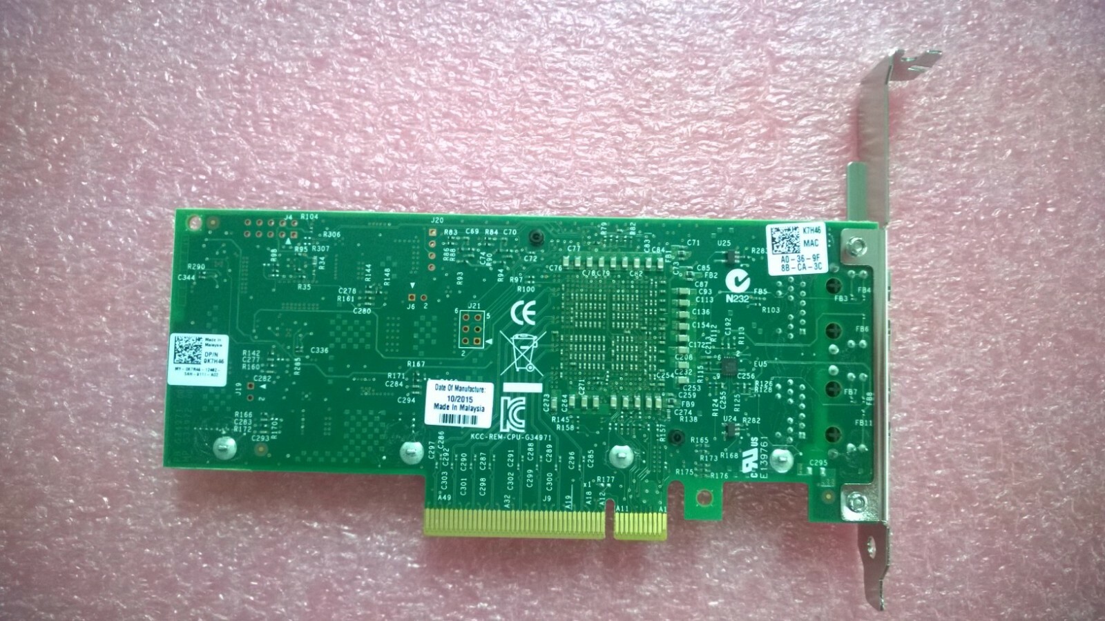 INTEL DELL K7H46 / 0K7H46 X540-T2 10GB 2P DUAL PORT NIC NETWORK ADAPTER
