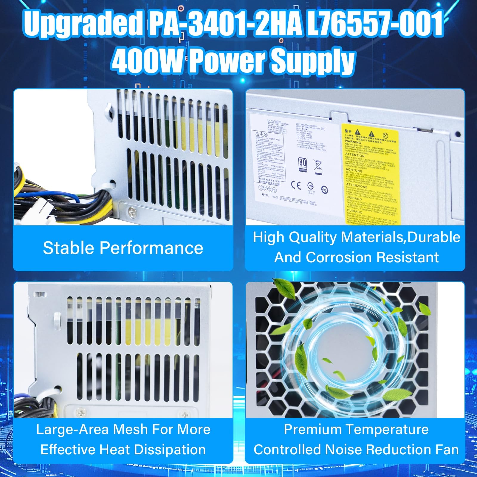 Upgraded 942332-001 L04618-800 400W Power Supply L04618-400 PSU Compatible wi…