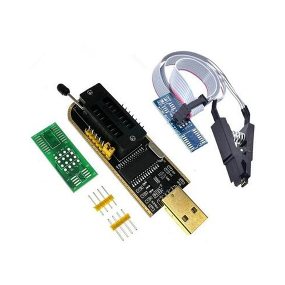 1 x CH341A USB Programmer With SOP8 Test Clip For EEPROM 93CXX / 25CXX / 24CXX