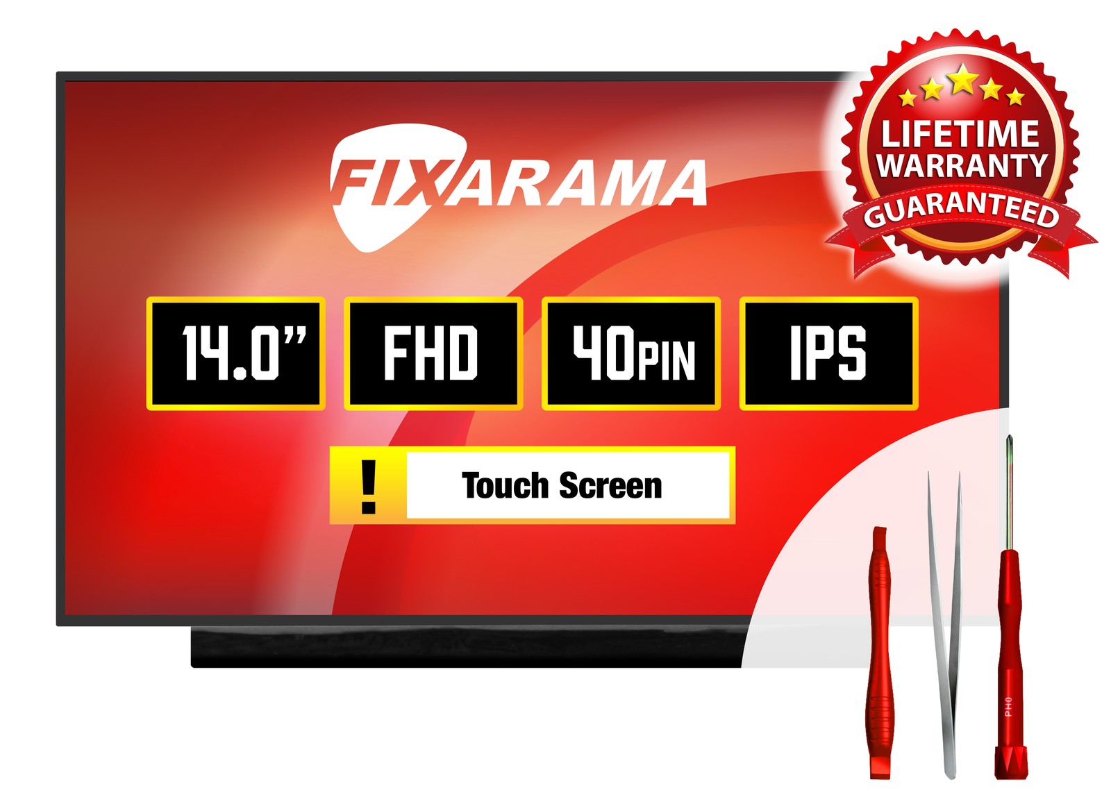 BOE NV140FHM-T01 V8.1 Touch FHD IPS Matte LCD Screen + Tools GRADE A+ FIXARAMA