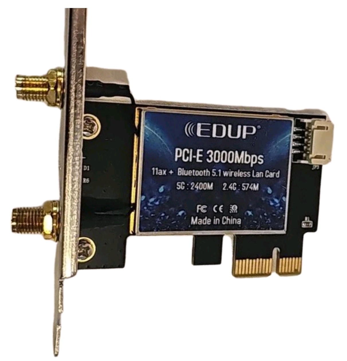EDUP PCI-E Wireless External Network Adapter Card 3000Mbps WiFi 6 Bluetooth 5.0