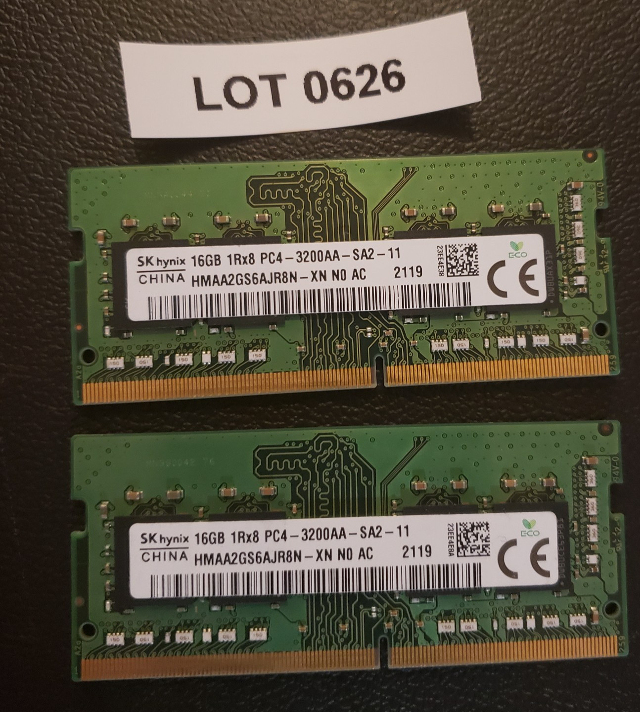 Tested Working 2x16GB 1RX8 SK Hynix PC4-3200AA HMAA2GS6CJR8N – XN DDR4 SODIMM
