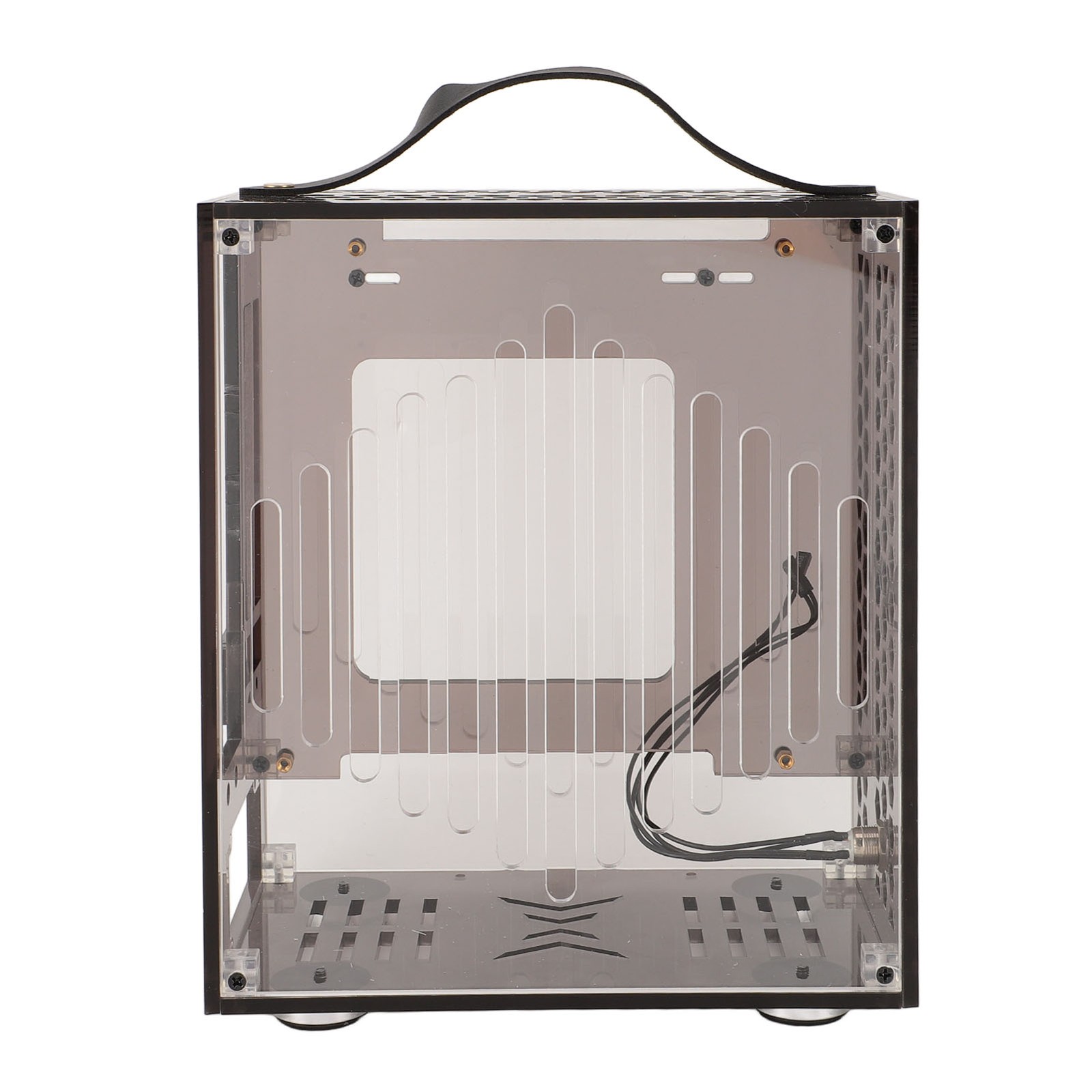 23×20.5x12cm Miniature ITX PC Case Clear Arcylic PC Case Portable DIY Desktop