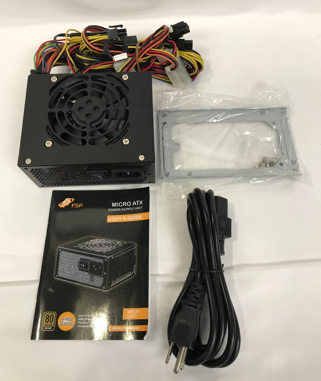 Lot of 2 Micro ATX FSP Switching Power Supply FSP450-60GHS (85) 80 Plus Bronze