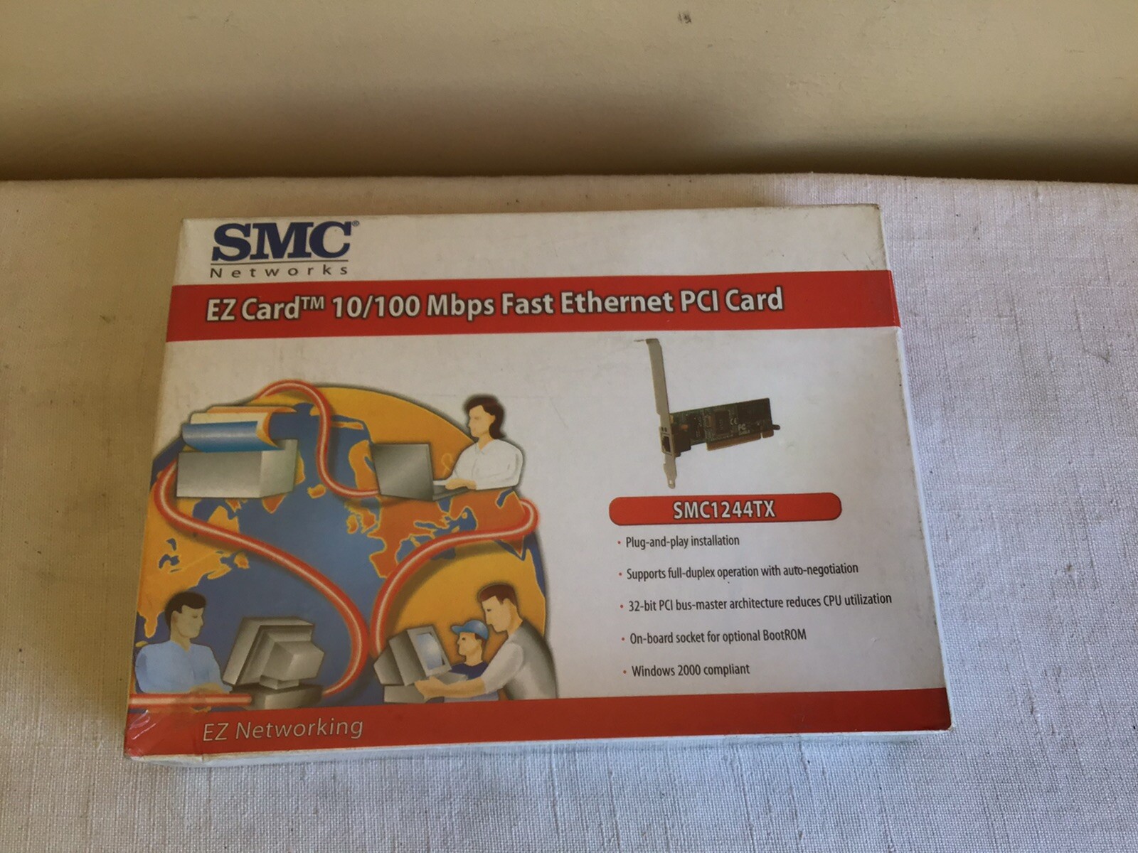 New Sealed SMC Networks EZ Card Fast Ethernet PCI Card 10/100 Mbps SMC1244TX