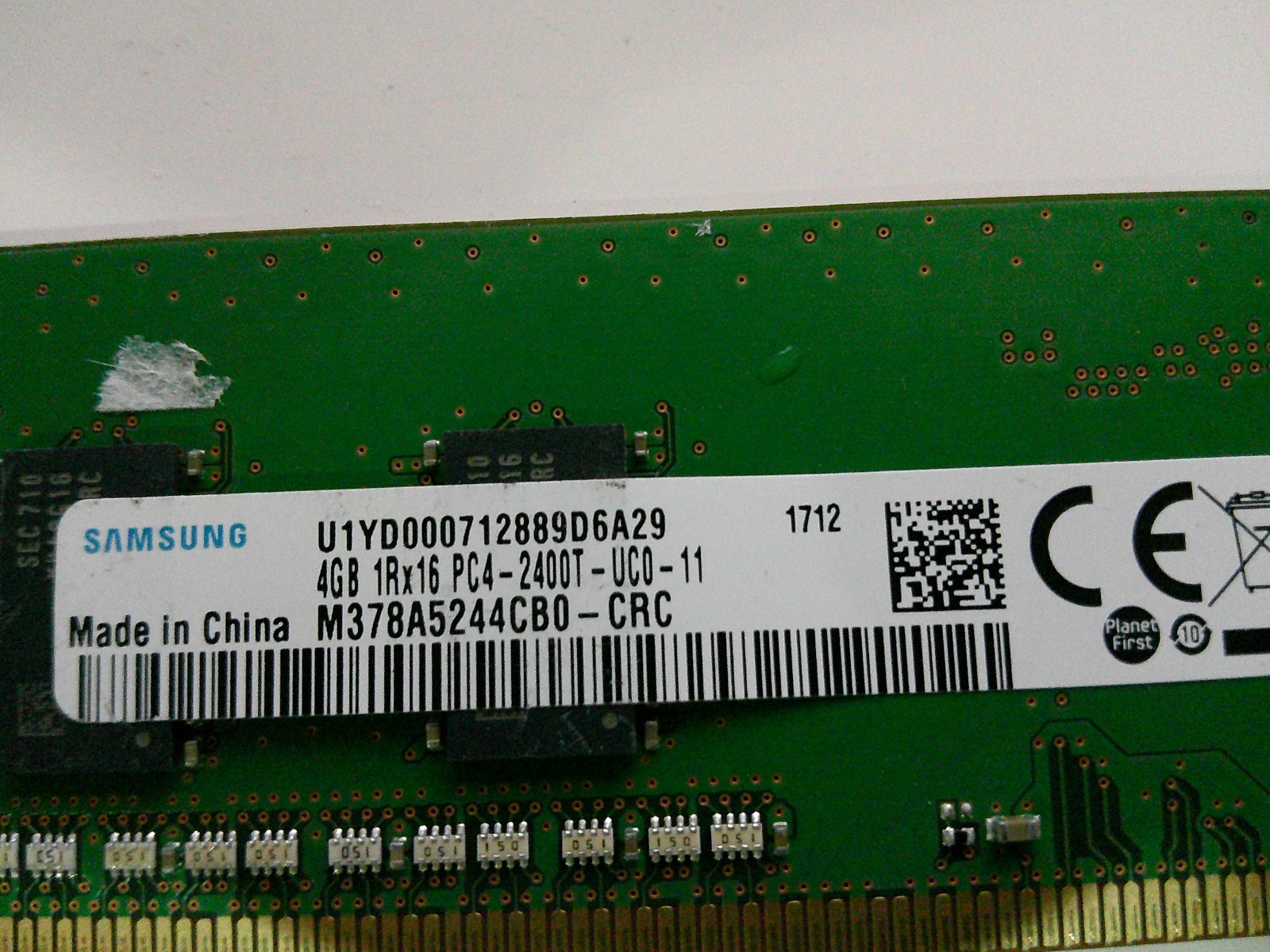 Samsung 4GB DDR4 Desktop Memory module (RAM), M378A5244CB0-CRC