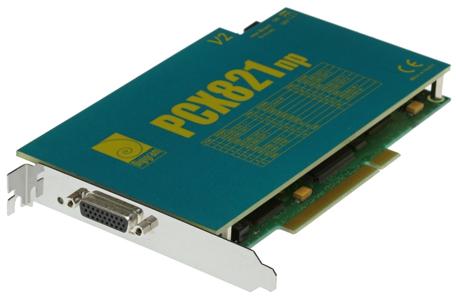 Digigram PCX821np v2 AES/EBU Digital Audio Broadcast Multichannel Sound Card