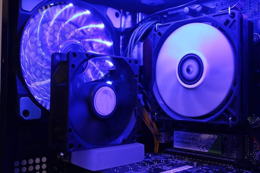 Dual 80mm Brushless DC Fans – Optimized for PC Cooling, 12V Power, Ultra Quiet