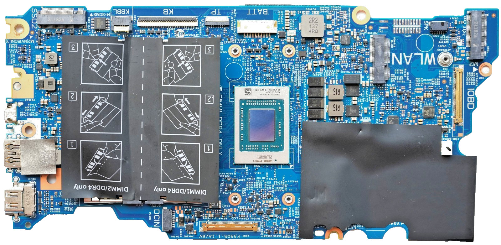 ✅️WCD6Y For Dell Inspiron 15 5515 Ryzen 5 5500U 2.1 GHz 203076-1 Motherboard✅