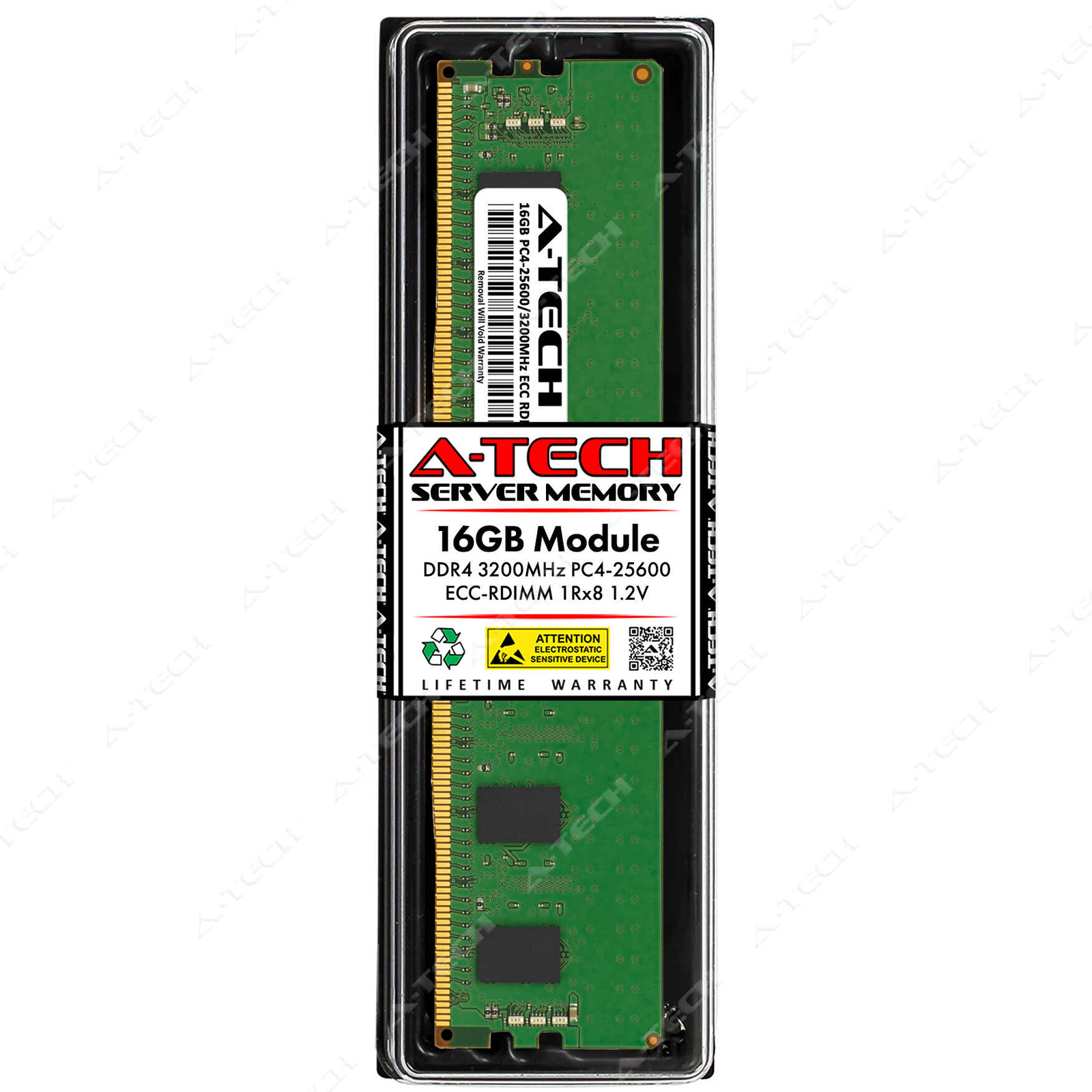 16GB DDR4 3200 ECC RDIMM Micron MTA9ASF2G72PZ-3G2B1 Equivalent Server Memory RAM