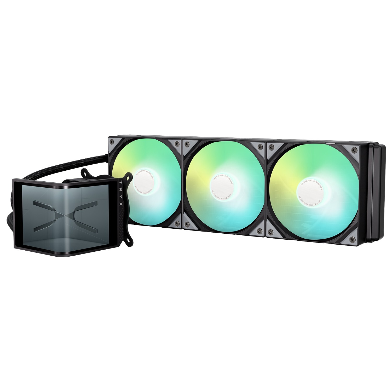 TRYX PANORAMA SE ARGB 360 Black Liquid Cooler With Curved Amoled Display Asetek