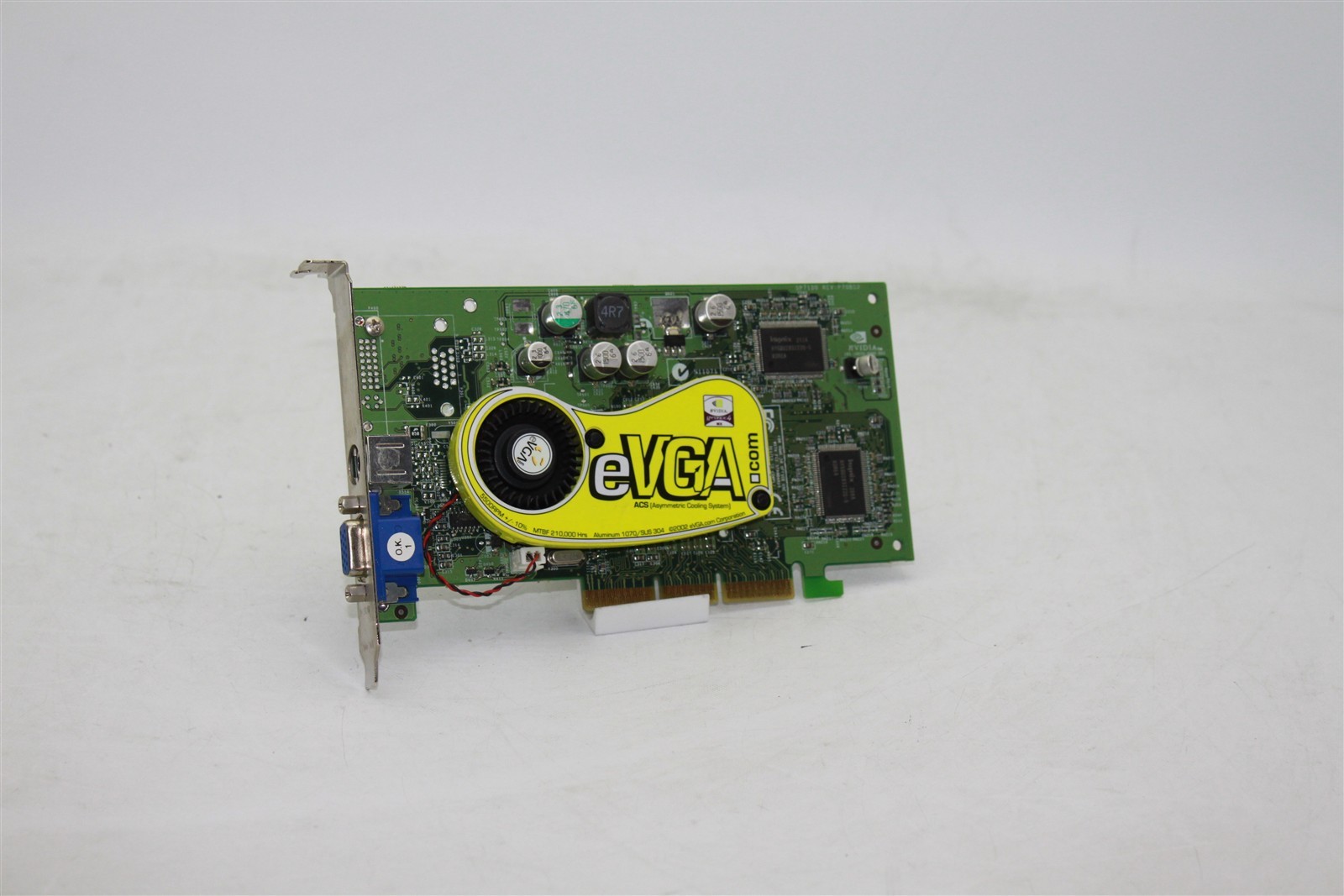 Vintage EVGA GeForce4 MX 440 ACS AGP Card 064-A4-NV70-S1 TESTED AND WORKING