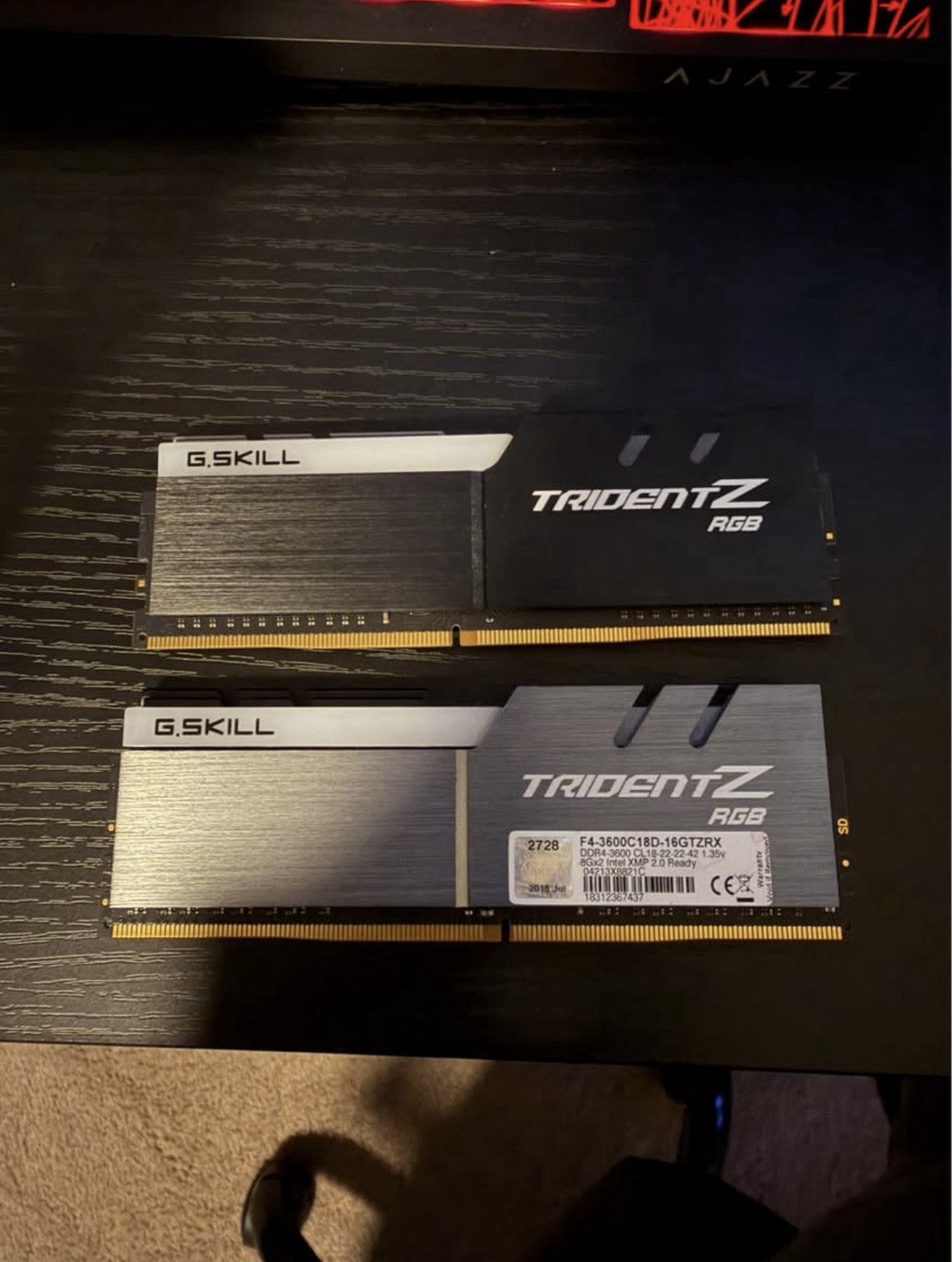 G. SKILL Trident Z RGB 16GB (2 x 8GB) PC4-28800 (DDR4-3600) Memory
