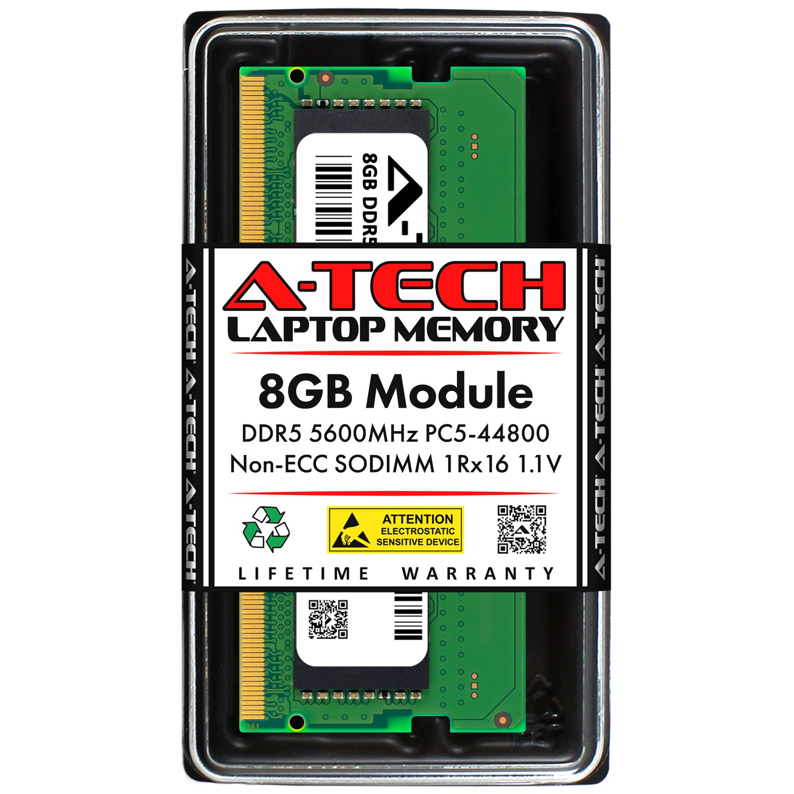 8GB DDR5-5600 SO-DIMM Micron MTC4C10163S1SC56BG1 Equivalent Laptop Memory RAM