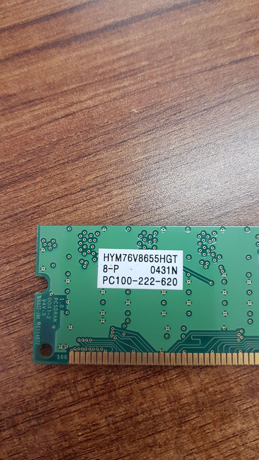LOT OF 2 PCS. HYUNDAI HYM76V16635HGT8 128 MB SDRAM DIMM Module