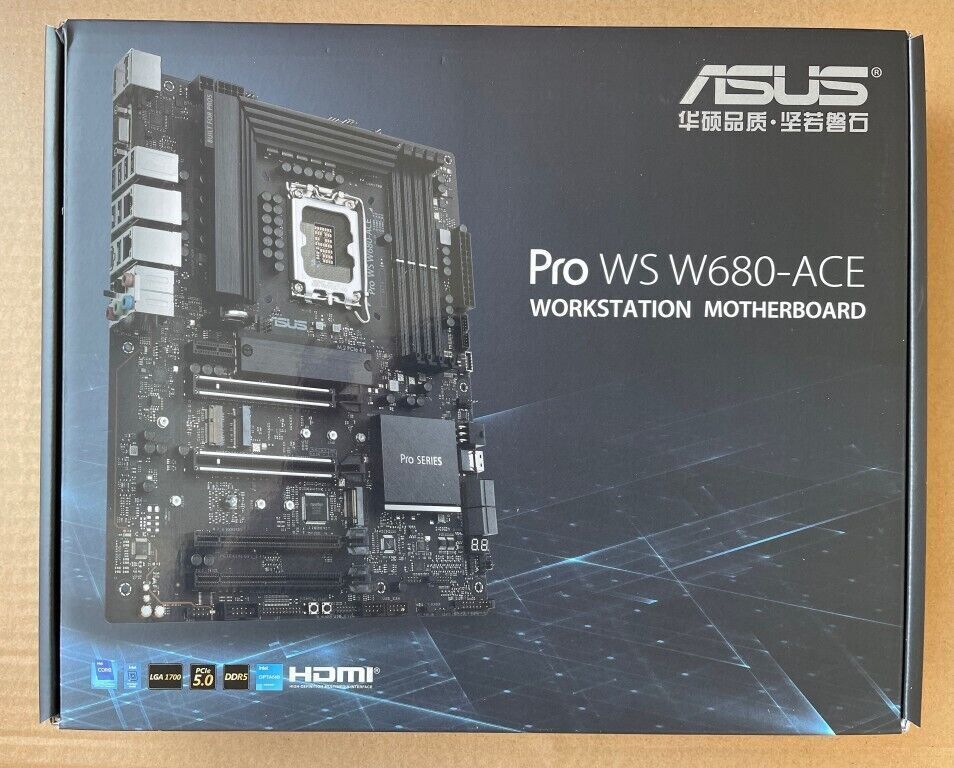 Asus Pro WS W680-ACE MB For Intel W680 LGA1700 ATX Workstation dual PCIe 5.0×1