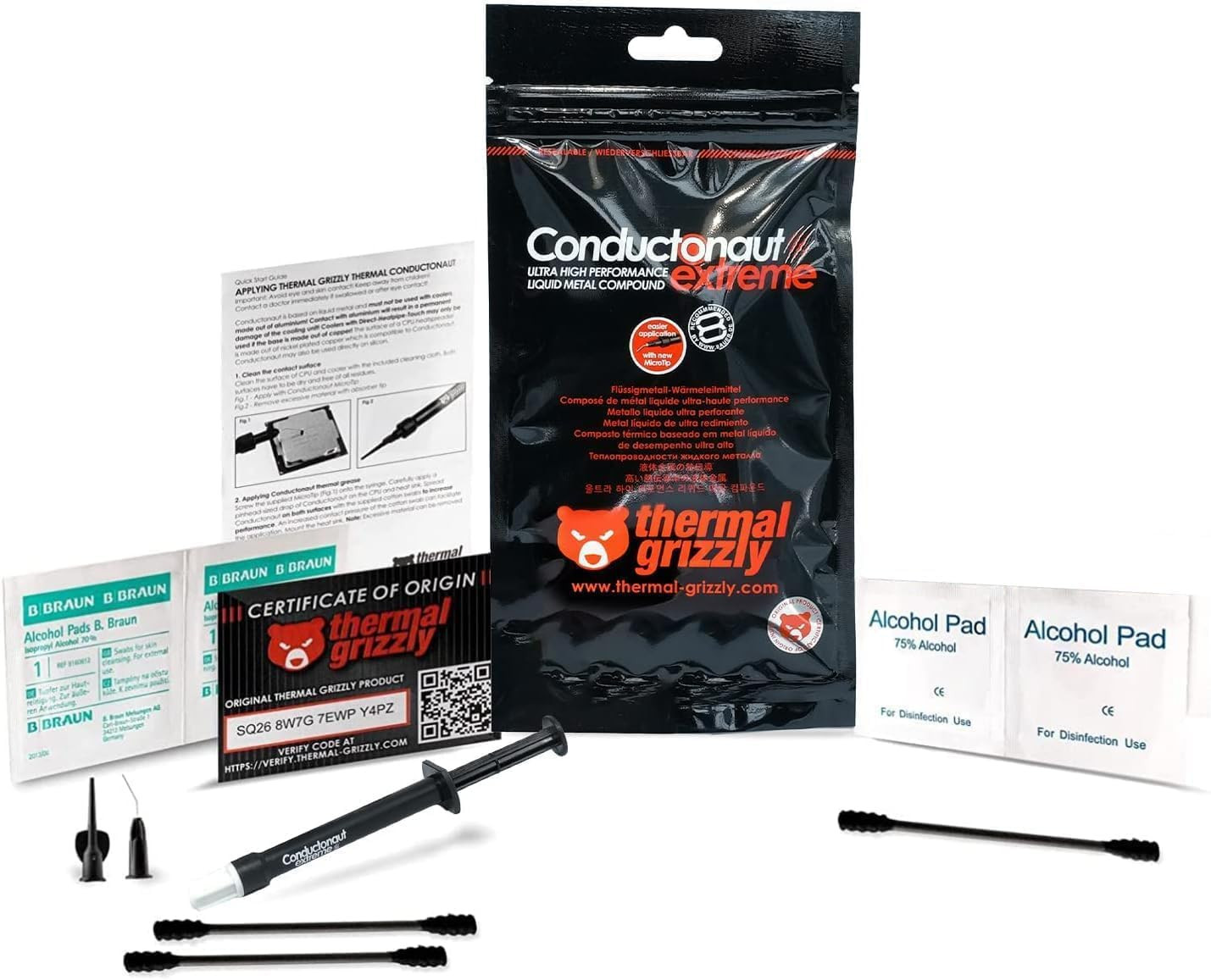 Conductonaut Extreme Thermal Grease – 1 Gram Liquid Metal Thermal Paste for Cool