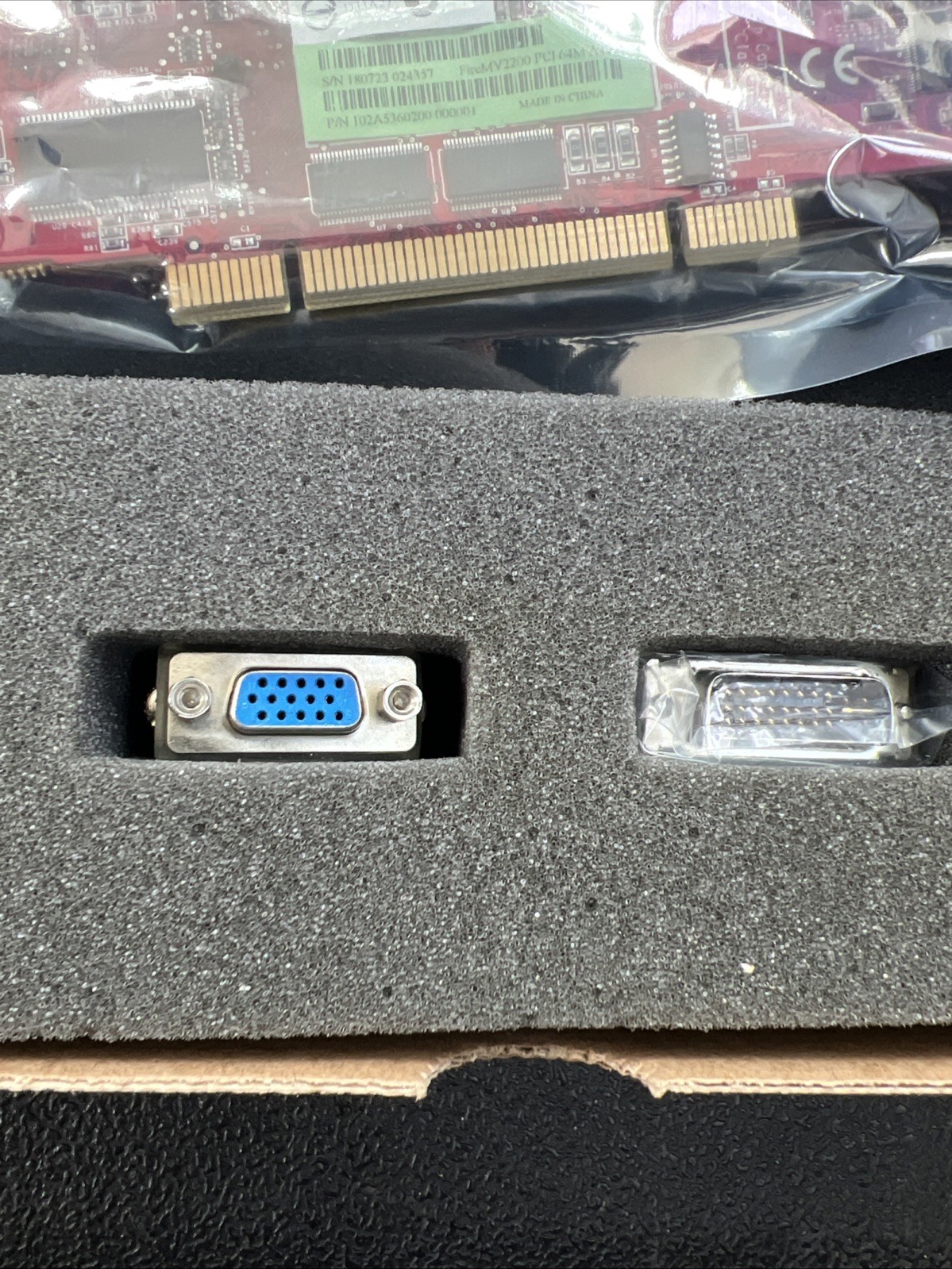 ATI FireMV 2200 PCI 64mb Graphics Card Dual Display GPU Kit In Box ❤️