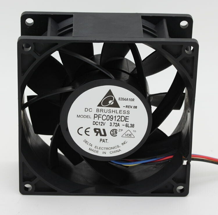 for delta PFC0912DE 9038 90*90*38mm 12V 4.32A 9CM modified waterproof fan 4pin