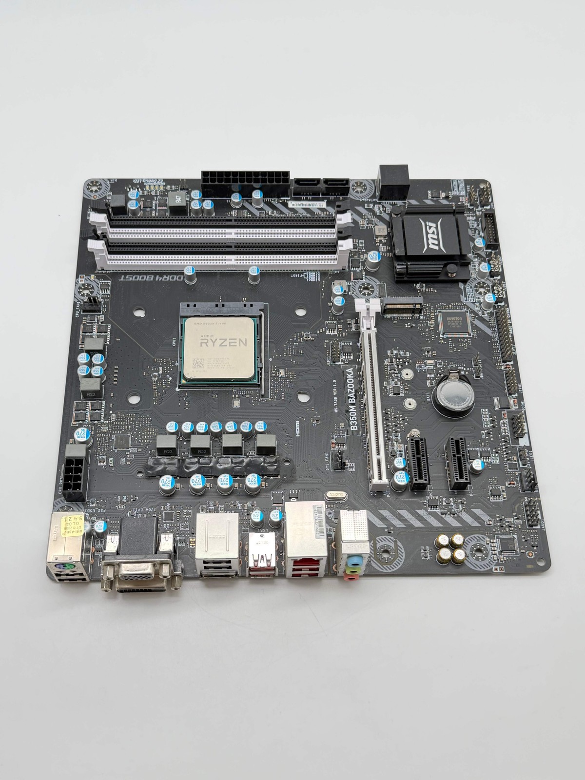 MSI B350M Bazooka Motherboard w/ Ryzen 5 1400 and IO Shield