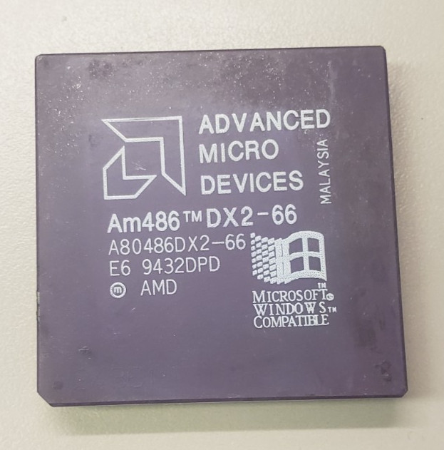Vintage AMD CPU A80486DX2-66 E6 9432DPD